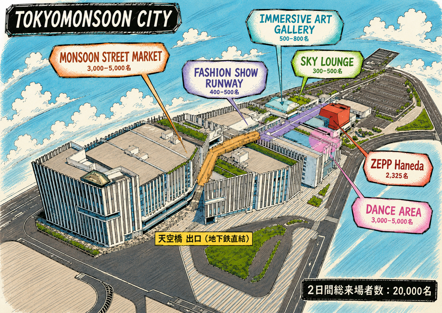 TOKYOMONSOON CITY 会場マップ